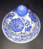 20" Classic Blue and White Porcelain Floral Temple Dragon Jar Vase, China Ming Style, Jingdezhen
