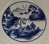 Extra Large Salad Serving Bowls Heritage Chinese Blue and White Landscape 12"x5", Fruit Bowls, Japanese, Korean, Chinoiserie Bowl