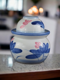 Porcelain Pickling Jar with 2 Lids Grapes Fermenting Pickling Kimchi Crock Korean Chinese