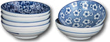 Set of 6 Cereal/Dessert/Soup/Fruit Bowls, Bowl Set, Blue and White Jingdezheng