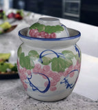 Medium Porcelain Pickling Jar 3 Liter with 2 Lids Fermenting Pickling Kimchi Crock Jingdezhen Chinese Korean (12")