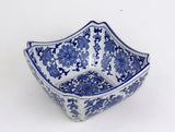 Blue and White Octagon Serving Bowls, Salad Bowls, Fruit Bowls