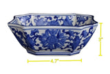 Blue and White Octagon Serving Bowls, Salad Bowls, Fruit Bowls