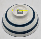 Porcelain Bowls Set of 6, for Cereal, Soup, Chinese Japanese Bowl Sets with Free 6 Porcelain Spoons, 10 oz, Blue and White