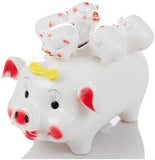 dealbom Piggy Bank Savings cashbox Money Jingdezhen Clay Ceramic Pig Small Prosperity White