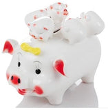 dealbom Piggy Bank Savings cashbox Money Jingdezhen Clay Ceramic Pig Small Prosperity White