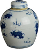 Retro Antique Like Style Blue and White Porcelain Dragon Ceramic Covered Jar Vase, China Ming Style, Jingdezhen