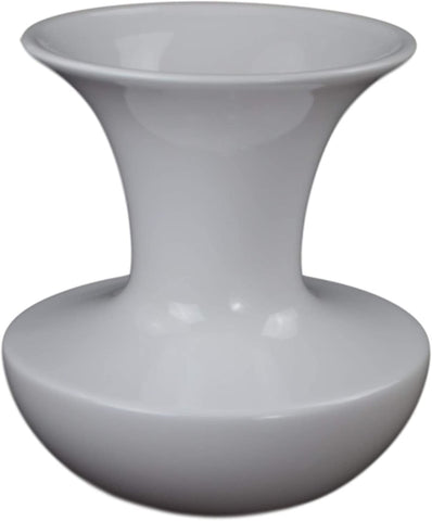 12" White Porcelain Vase, China Vase, Decorative Vase