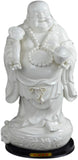 Large 15" Fine White Porcelain Fengshui Happy Laughing Lucky Buddha Standing Dehua (15")