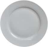 8 Inch Salad/Dessert Ceramic Plate Set, Set of 6, White Round Porcelain