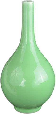 Festcool Classic Longquan Celadon Green Porcelain Jar Vase, 10.5" High