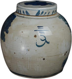 Festcool Antique Style Blue and White Porcelain Scholars Figure Ceramic Covered Jar Vase, China Ming Style, Jingdezhen (J1)