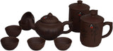 9 Pcs Yixing Zisha Purple Clay Purple Sand Tea Set Fine Tea Pot Tea Cups Traditional Kung Fu Tea