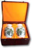 Festcool One Pair of Porcelain Ceramic Vases, Chinese Painting Landscape, 9", Box