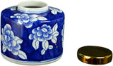 Classic Porcelain Blue Floral Jars Vases, Gilt Edge Vase , Jingdezhen (J13)