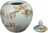 Classic Porcelain Floral Jars Vases, China Ming Style, Jingdezhen Red Cherry Blossoms (J10)