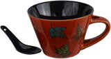 Large Soup Bowls, with Spoon 14-Ounce