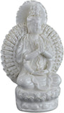 12" Fine Porcelain Quan Yin Buddha 1000 Hands Arms, Guanyin, Kwan Yin, Kuanyin, Bodhisattva, Goddess of Mercy (White)
