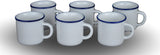 6 3-ounce Mini Cups Tea Cups Coffee Mugs With Handle White Porcelain Jingdezhen