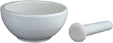 Porcelain Ceramic Mortar & Pestle Set, White, Jingdezhen