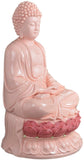Large 15" Fine Pink Porcelain Fengshui Shakyamuni Buddha Dehua (15")