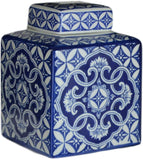 Festcool Blue and White Porcelain Square Jar Vase, Jingdezhen (11)