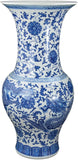 Festcool 25" Classic Blue and White Porcelain Dragon Jar Vase, Large, China Qing Style, Jingdezhen (L301)