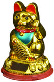 Festcool Beckoning Maneki Neko Lucky Fortune Cat Waving Arm Golden 5"