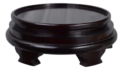 Wooden Fishbowl Display Vase Pot Large Planter Stand Plant Pot Display Stand, Rosewood (21")