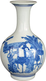 9" Classic Blue and White Floral Porcelain Vase, China Vase, Decorative Vase, Reward Vase