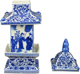 Festcool 16" Classic Blue and White Porcelain Pagoda, China Qing Style, Jingdezhen (D19)