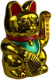 Festcool Beckoning Maneki Neko Lucky Fortune Cat Waving Arm Golden 12"