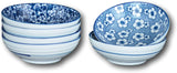 Set of 6 Cereal/Dessert/Soup/Fruit Bowls, Bowl Set, Blue and White Jingdezheng