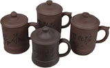 4 Yixing Zisha Purple Clay Purple Sand Tea Cups Traditional Kung Fu Tea Cups Mugs