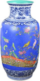 Classic Famille Rose Porcelain Vase, Etched-Flower Background, Birds and Flowers，Jingdezhen
