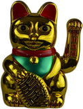 Festcool Beckoning Maneki Neko Lucky Fortune Cat Waving Arm Golden 12"