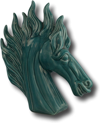 Porcelain Horse Head, Decorative Ceramic Horse Head 14" H, Jingdezhen
