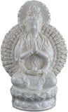12" Fine Porcelain Quan Yin Buddha 1000 Hands Arms, Guanyin, Kwan Yin, Kuanyin, Bodhisattva, Goddess of Mercy (White)