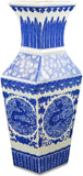 18" Classic Blue and White Porcelain Dragon Jar Vase, China Qing Style, Jingdezhen (D12)