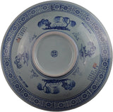 Heritage Chinese Blue and White 12" Large Serving Bowls, Salad Bowls, Fruit Bowls, Ming Style