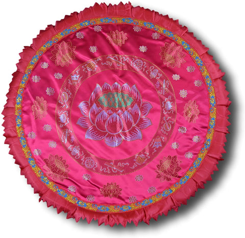 Festcool 24" Round Foam Red Lotus Flower Buddhist Pray Meditation Prayer Pillow Pad Mat Cushion Good Luck