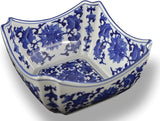 Blue and White Octagon Serving Bowls, Salad Bowls, Fruit Bowls