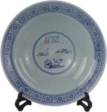 Heritage Chinese Blue and White 12" Large Serving Bowls, Salad Bowls, Fruit Bowls, Ming Style