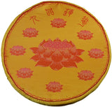 Festcool 19" Round Foam Yellow Lotus Flower Buddhist Pray Meditation Prayer Pillow Pad Mat Cushion Good Luck