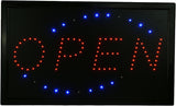 Large LED Light Open Sign 22"x13" Business Motion Light Open Sign On/off Switch with Chain