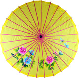 33" Hand-painted Parasol Umbrella Fabric Chinese Japanese