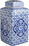 Festcool Blue and White Porcelain Square Jar Vase, Jingdezhen (11)